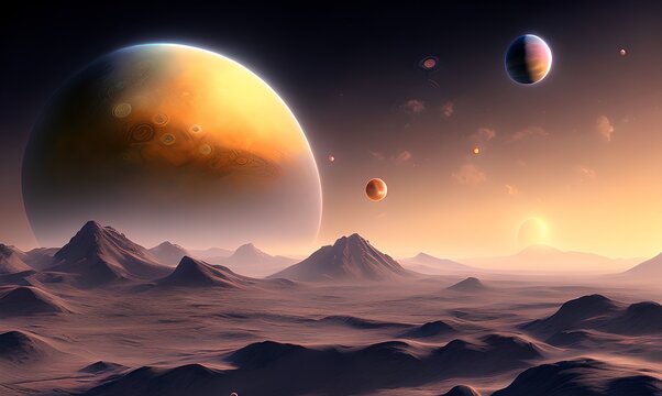 Landscape of planet Venus