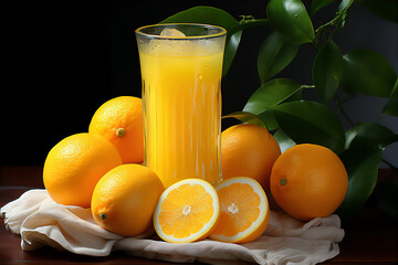 Soczyste pomarańcze, które rozpromienią Twój dzień. To zdjęcie ukazuje naturalną świeżość i apetyczność owoców, idealne jako inspiracja do zdrowego stylu życia i kulinarnych projektów. - obrazy, fototapety, plakaty