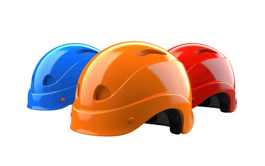 Plastic Helmets Cartoon 3D Image on transparent background