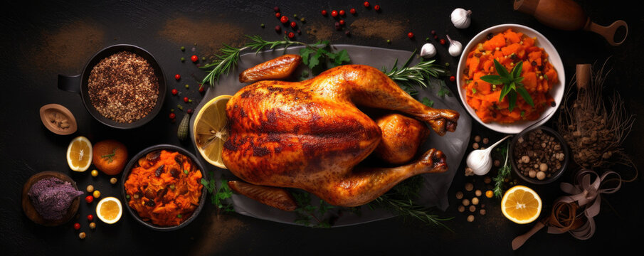 Beautifully roasted Thanksgiving turkey