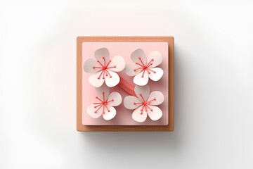 コルクと桜のアイコン（3D）