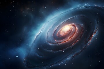 andromeda galaxy in space.