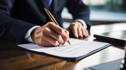 Defense Attorney Writes Accuseds Statements For Court. Сoncept Criminal Defense Strategies, Legal Arguments, Cross-Examination Techniques, Client Advocacy, Courtroom Presentations