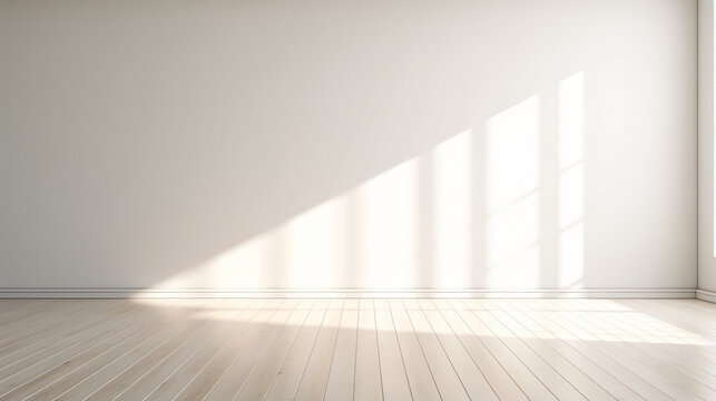 Stimulate image of white empty room interior