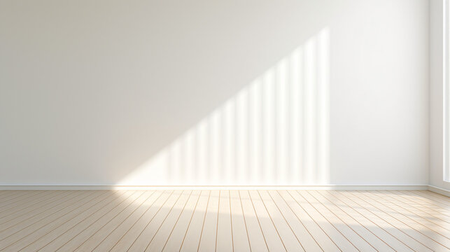 Stimulate image of white empty room interior