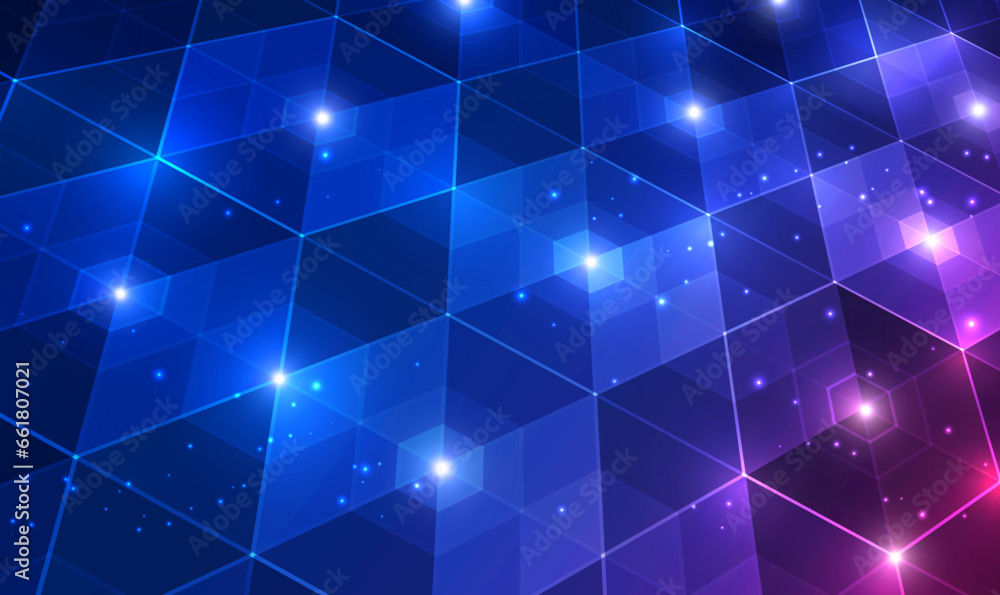 Poster abstract futuristic technology hexagonal background. technology polygonal concept.design for science