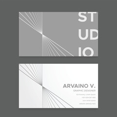 architect studio business card gold gradient style