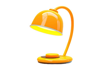 3D Cartoon Singular Plastic Desk Lamp on transparent background