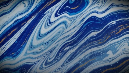 (4K) Abstract Oil Surface texture wallpaper/background, 
 blue & white, AI