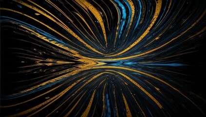 (4K) Abstract Oil Surface texture wallpaper/background, black, blue & Yellow, AI