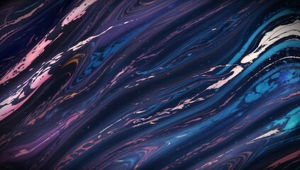 (4K) Abstract Oil Surface texture wallpaper/background, Blue & Black, AI