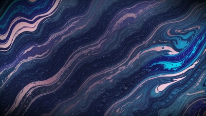 Obraz premium (4K) Abstract Oil Surface texture wallpaper/background, Blue & Black, AI