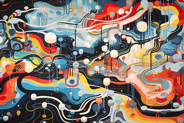 Abstract treasure map