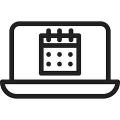 Laptop flat icon vector illustration