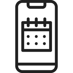 Mobile flat icon vector illustration