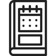 Notebook flat icon vector illustration