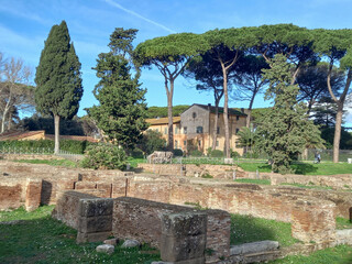 Obraz premium Ostia antica archeological park in Ostia