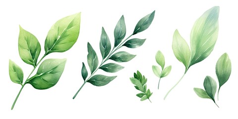 Lush green leaves. Natural beauty in spring. Botanical elegance. Leaf in summer. Close up of fresh foliage in great outdoors. Illustration of bright elements