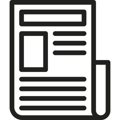 News paper flat icon vector illustration