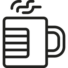 Mug flat icon vector illustration