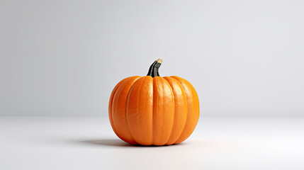 A Halloween pumpkin on a white background.