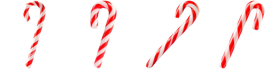 Collection of candy on white background, christmas and new year concept