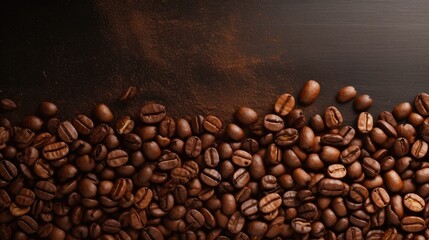 coffee beans background, roasted robusta arabica, ai generated