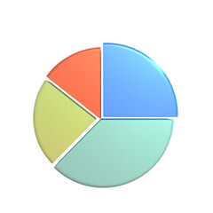 Fototapeta premium 3D Visualization of Pie Chart