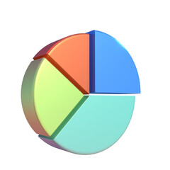 Fototapeta premium Pie Chart in 3D Rendering
