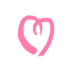 Pink doodle love vector hand draw illustration design symbol template