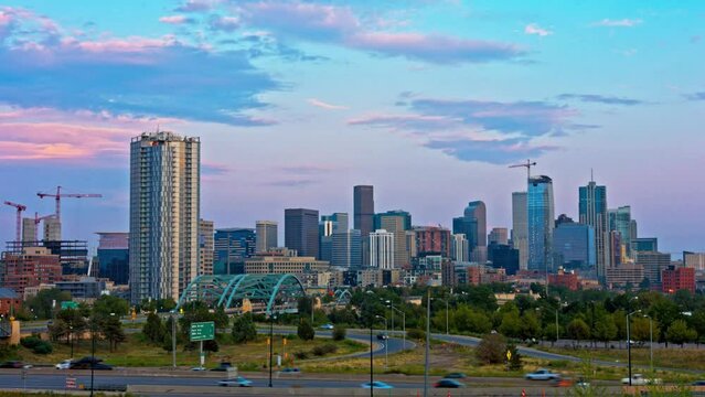 Gorgeous 4K Denver Cityscape: Evening Views in Colorado, USA