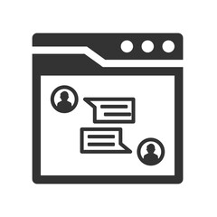 Website chat interface icon