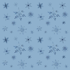  snow crystals - scheekristalle pattern watercolor
