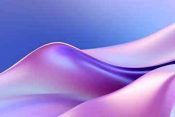 Abstract fluid iridescent holographic neon curved wave in motion lavender background, Gradient design element for backgrounds, banners, wallpapers, posters and covers.