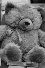 Ein sehr alter Teddybär. Der Traum eines jeden Kindes ein echter Teddybär.
