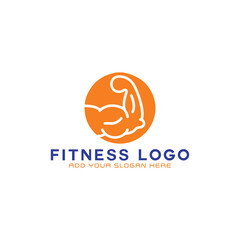 gym fitness logo design vector