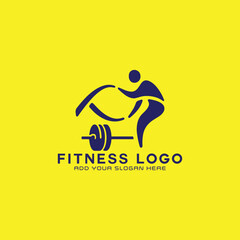 gym fitness logo design vector