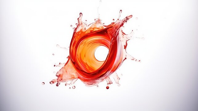 orange with splash on white background,orange Juice photo retouching