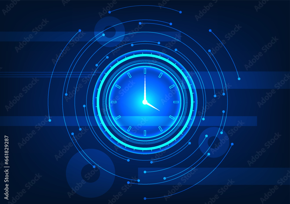 Poster time technology the back of the watch has a geometric element on the dial. shows the time that deter