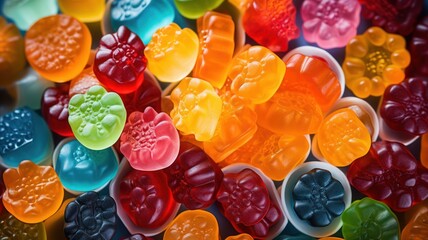 colorful assortment of gummy candies