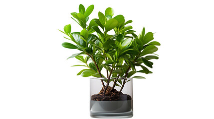 ZZ Plant in Self-Watering Pot Isolated on Transparent or White Background, PNG