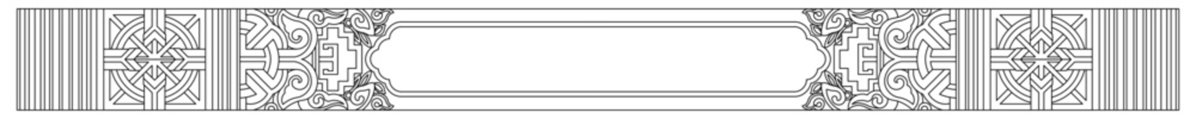 Luxury festive Chinese oriental traditional culture premium classical decoration red gold line art design vector illustration. Covers, greeting cards, logos, packaging, posters, backgrounds -Greeting 