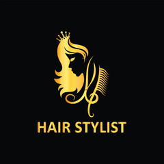 hair cutting and body hair removal logo design vector