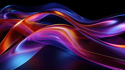 3d render abstract neon background  multi colors