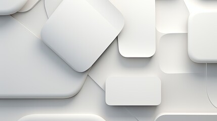 Fototapeta premium 3d render abstract white geometric background