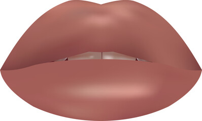 Lips on transparent background