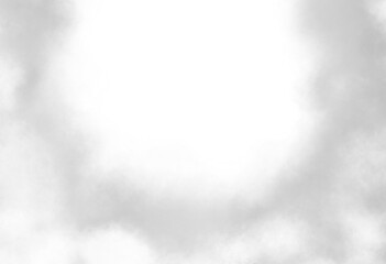 Realistic white cloud or smoke. White fog or smoke on transparent background. PNG image	
