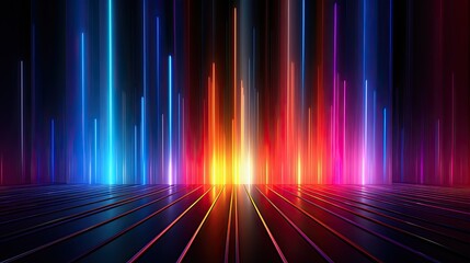 3d rendering abstract neon background with colorful design