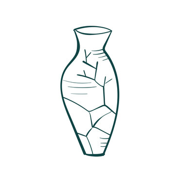 recommend clip art: vase crack vector sketch simple doodle hand drawn line illustration isolated abstract sign symbol clip art