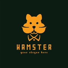 hamster logo design vector format